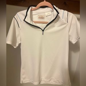 EP Pro Tour Tech Women’s Short Sleeve Golf Polo Shirt Size Medium. White.